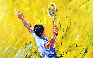 Power Serve Neiman Remix Art