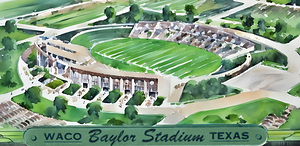 1970s Baylor Stadium Art