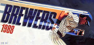 1988 Milwaukee Brewers Art by Michael Morbeck
