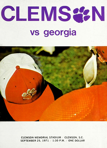 1971 Clemson vs. Georgia Football Cover Art