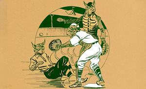 1920s Ohio Bobcats Baseball Art 