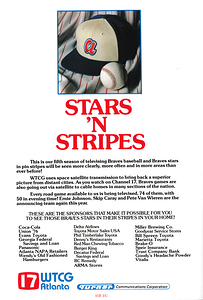 1977 Atlanta Braves Turner Communications Ad