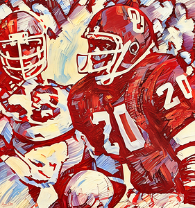 Billy Sims Oklahoma Football Art