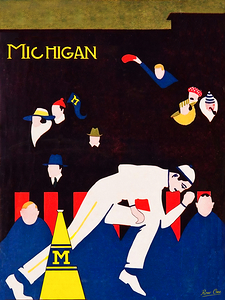 Early 1900s Michigan Football Gameday Art