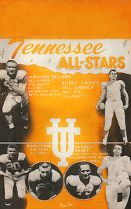 1957 Tennessee Vols Johnny Major Art 