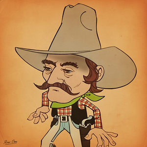 Throwback Oklahoma State Pistol Pete Cartoon Mascot Art by Row One Brand