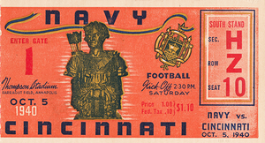 1940 Cincinnati Bearcats at Navy Midshipmen