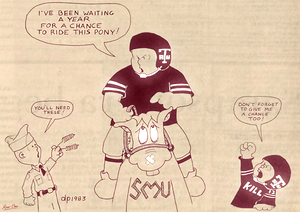 1983 Texas A&M Football Cartoon Art
