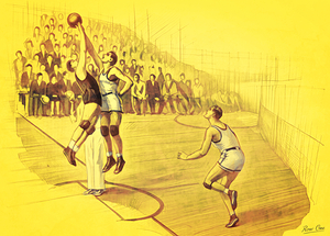 Early 1900s Missouri Basketball Jump Ball