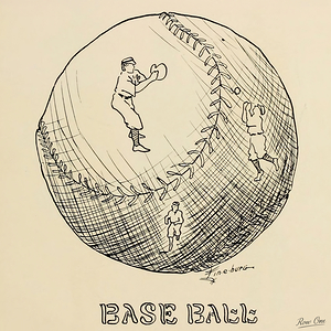 Early 1900s Baseball Players on a Ball