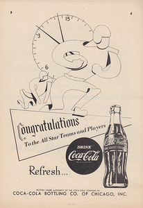 1958 Coca-Cola Football Advertisement