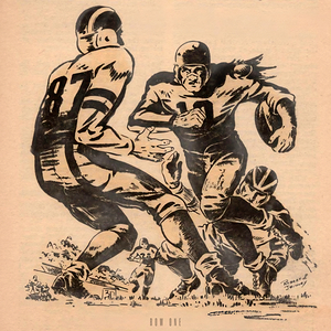 1950 football action art