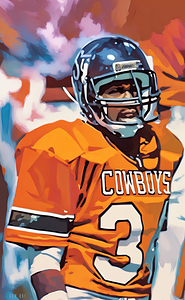 1983 Ernest Anderson OSU Cowboys Football Art