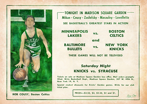 1953 Boston Celtics Madison Square Garden Ad