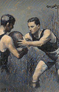 Vintage Basketball Players Art