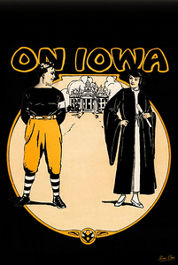 1919 On Iowa Football Player and Graduate Art