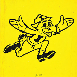 Vintage Iowa Hawkeyes Cartoon Art