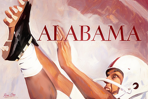 1960 Alabama Football Art by Lon Keller