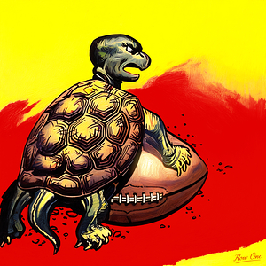 1940s Maryland Terrapin Football Cartoon