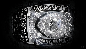 Oakland Raiders Super Bowl XV Ring Art Remix