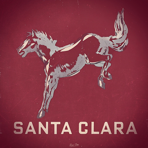 Vintage Santa Clara Broncos Art