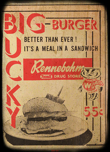 1950s Big Bucky Burger Ad