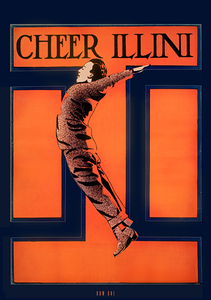 Early 1900s Illinois Fighting Illini Art