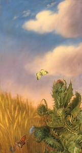 Two Butterflies in Flight