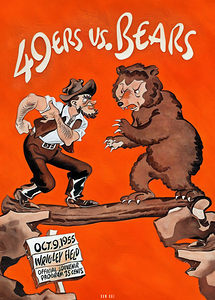 1955 49ers Bears Football Cover Art