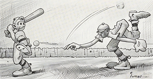 1920s Baseball Art by Turner