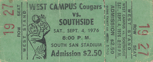 1976 West Campus Cougars vs. Southside Cardinals
