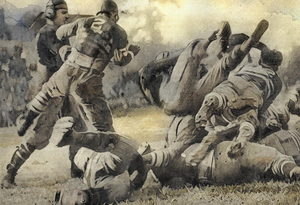 1920 Georgia Tech Football Action Art
