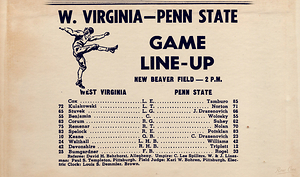 1948 West Virginia at Penn State Football Lineups