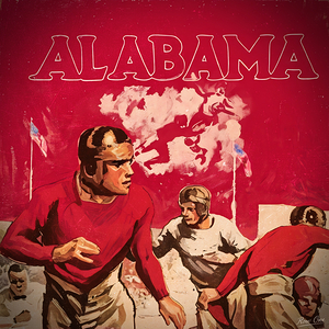 1927 Alabama Football Art