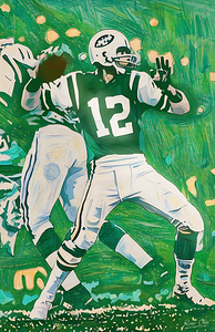 Joe Namath In Action by Row One Brand