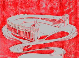 1920s Ohio Stadium Art Remix
