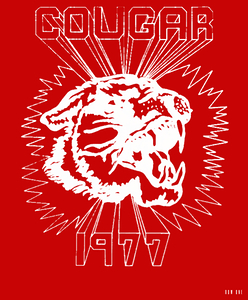 1977 cougar art reproduction