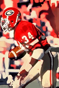 Herschel Walker Georgia Football Art