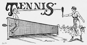 Early 1900s Tennis Cartoon Art