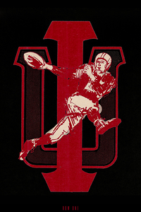1969 Indiana Hoosiers Football Art Remix