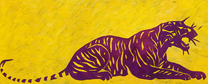 1940s LSU Tiger Art 