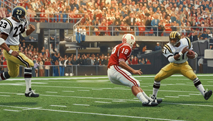 1970 Nebraska Cornhuskers Football Painting