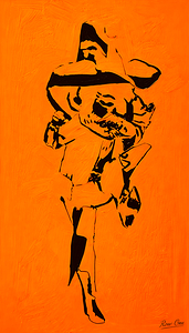 1970s Pistol Pete OSU Cowboys Mascot Dance Art