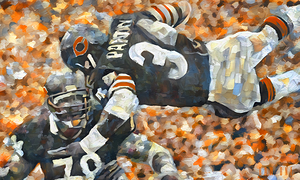Walter Payton Bears Leap Art