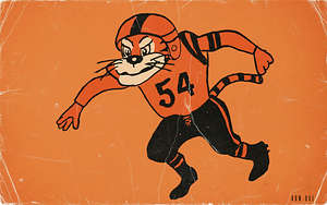 1961 Tiger Football Cartoon Art Remix