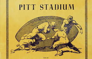 1940s pitt panthers football art