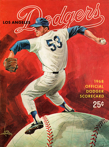 1968 LA Dodgers Scorecard Art