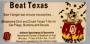 1980s OU Sooners Beat Texas Cartoon Art