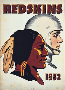 1952 Washington Redskins Art Remix