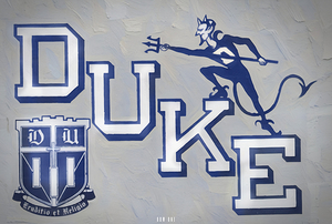 Vintage 1950s Duke Blue Devil Art